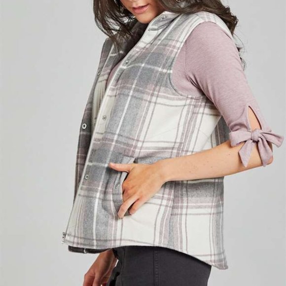 Altar'd State Alpine Plaid Puffer Vest (M)- NWT - Picture 3 of 10